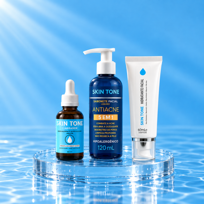 Kit Sérum Clareador + Sabonete Facial + Hidratante Facial