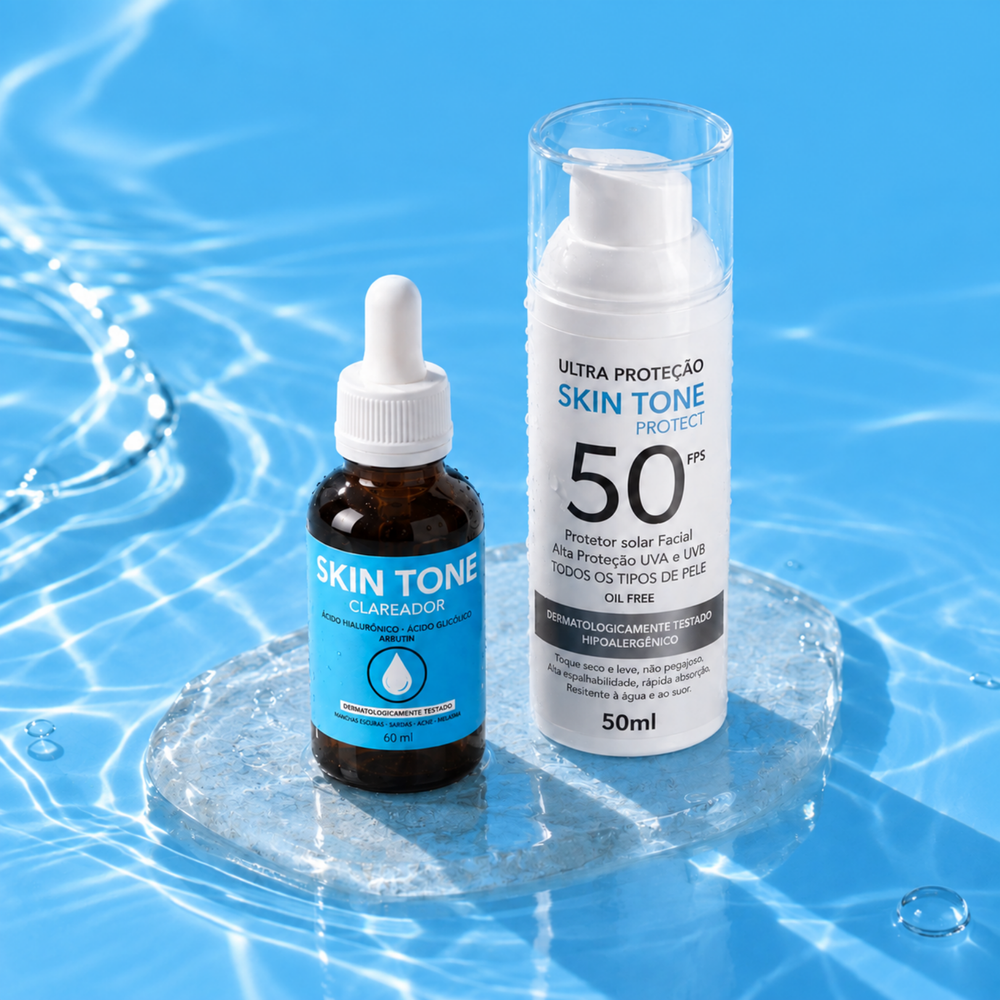Kit Sérum clareador + Protetor Solar Skin Tone