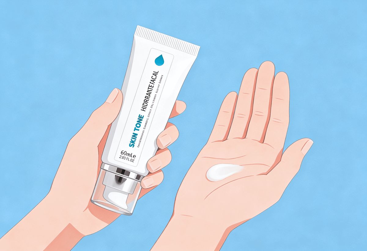Aplique o hidratante - Hidratante Facial Skin Tone