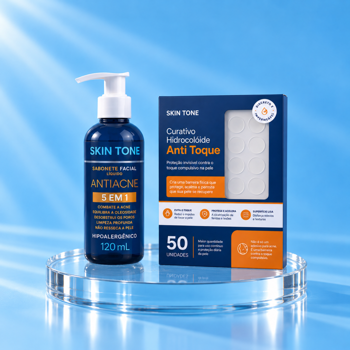 Kit Sabonete Facial + Adesivo Hidrocoloide Anti Toque
