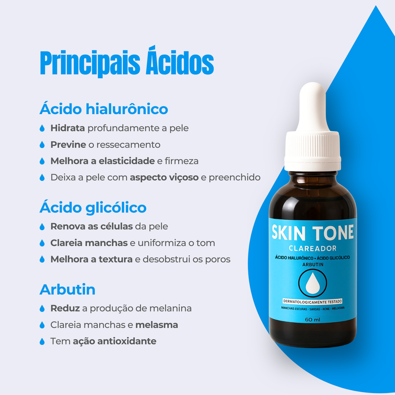 Kit Sérum clareador + Sabonete Facial + Protetor Solar