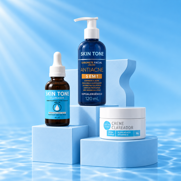Kit Sérum Clareador + Sabonete Facial + Creme Clareador de axilas e virilha