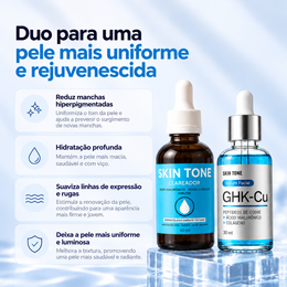 Kit Sérum Clareador + Sérum GHK-Cu com Peptídeos de Cobre