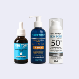 Kit Sérum Clareador + Sabonete Facial + Protetor Solar