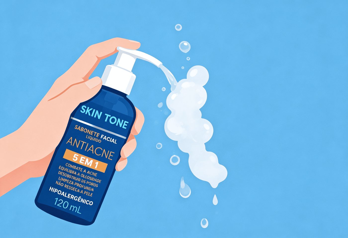 Limpeza e aplicação - Sérum Clareador Skin Tone